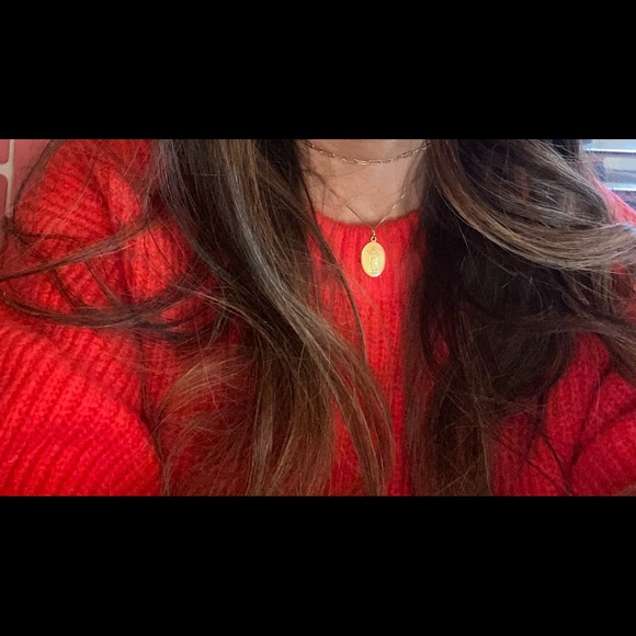 Red crop sweater from Urban Outfitters. - Picture 2 of 2